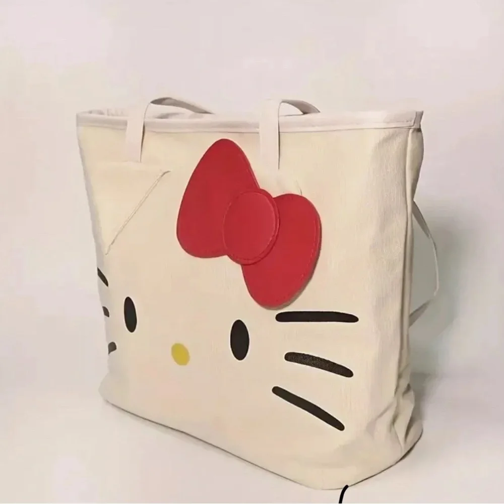 Hello Kitty White Tote Bag with Red Bow